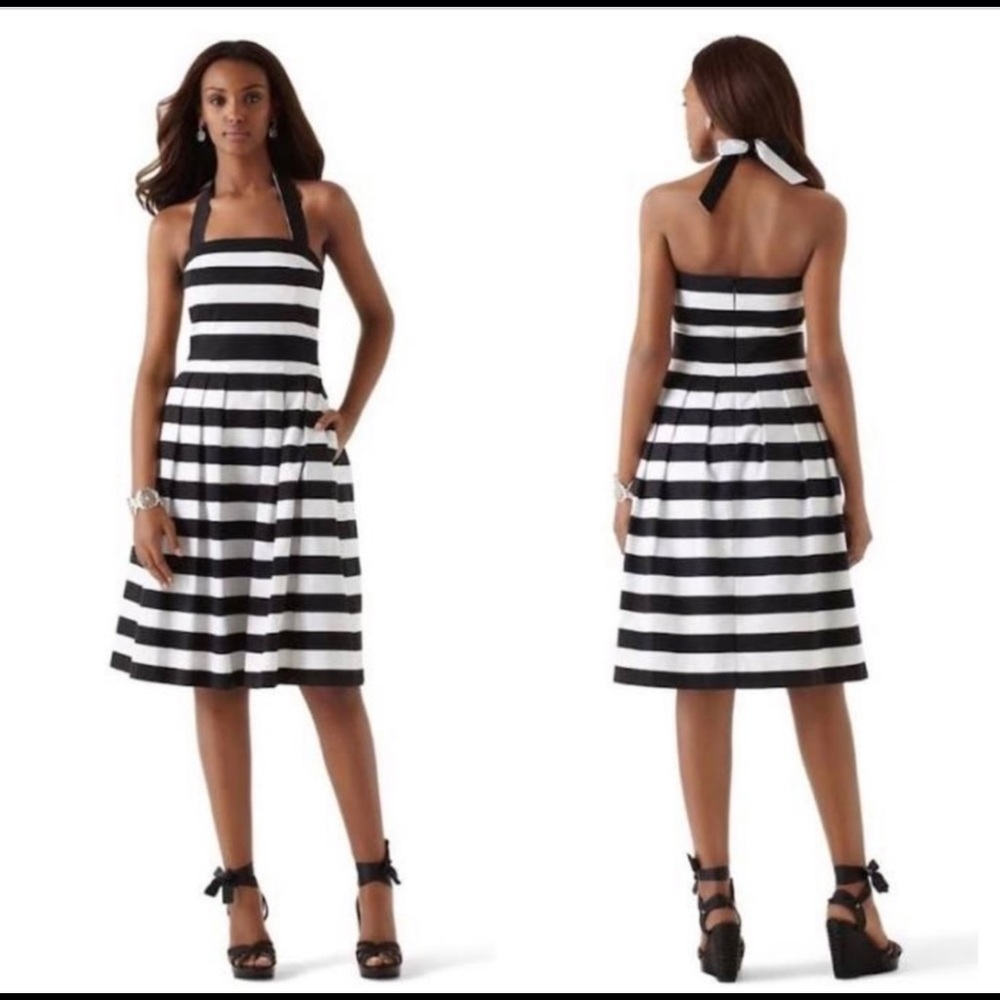 White House Black Market Striped Midi Dress
